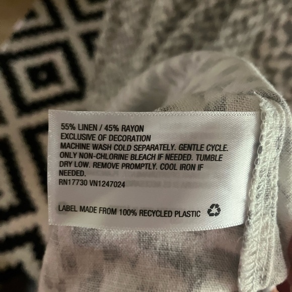 $45 Universal Thread gray & white midi sundress. Pleated top, tassel tie. Sz Med - Picture 10 of 12